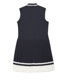 PLEATED SLEEVELESS DRESS