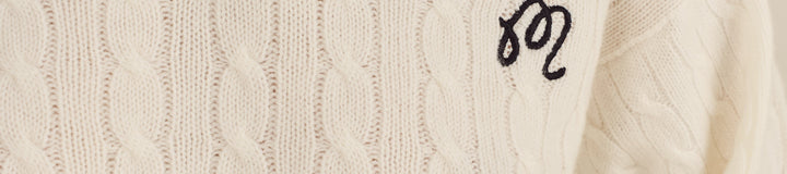 JOHNSTONS CROPPED CABLEKNIT SWEATER