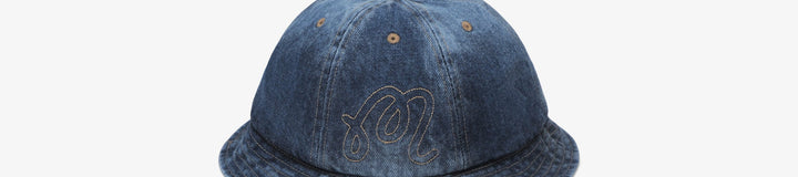 WASHED DENIM BELL BUCKET HAT