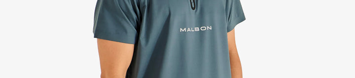 MALBON PERFORMANCE ZIP RAGLAN POLO