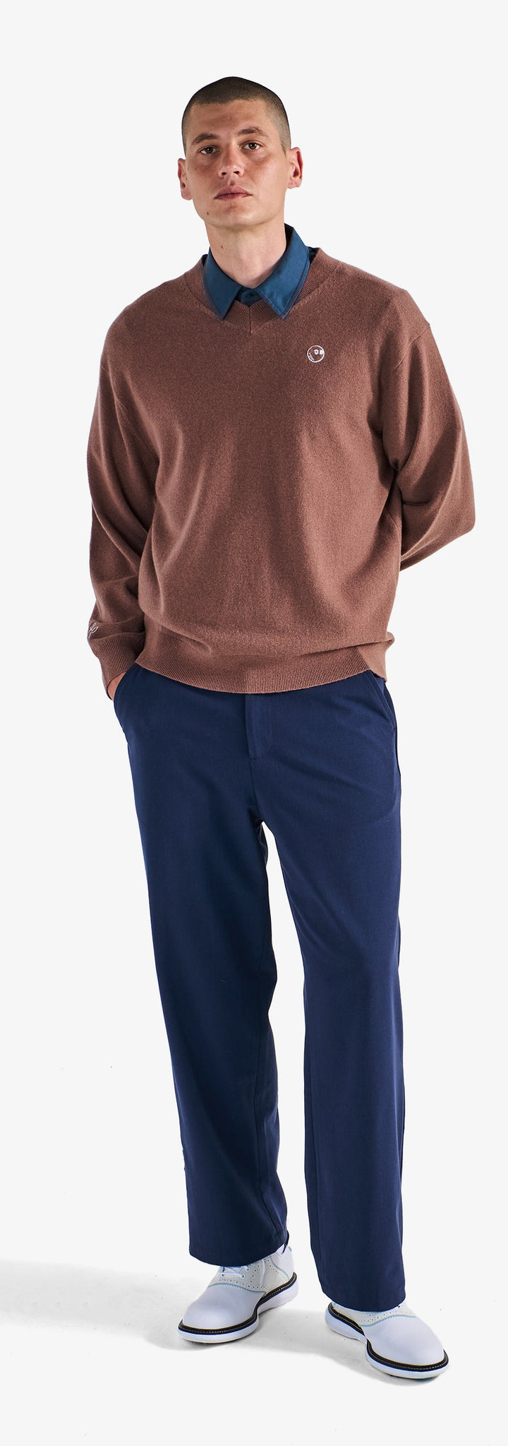 JESPER PARNEVIK V NECK MERINO WOOL SWEATER